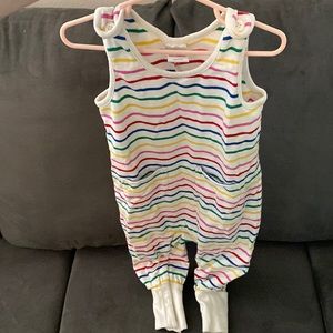 Hanna Andersson Sleeveless Rainbow Striped Romper